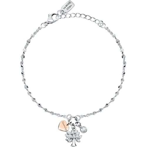 Bracciale in acciaio La Petite Story con albero della vita e cuore