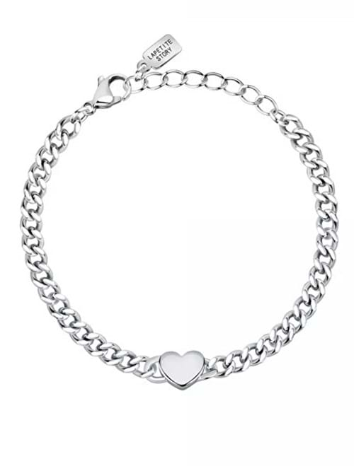 Bracciale in acciaio La Petite Story con cuore