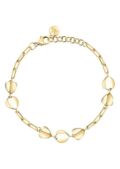 Bracciale Morellato in acciaio dorato con cuori