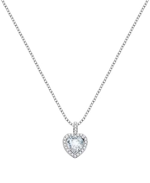 Collana in argento Morellato con cuore bianco