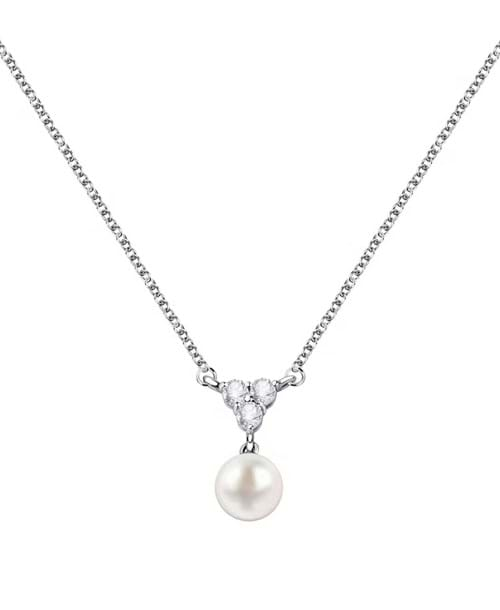 Collana in argento Morellato con perla naturale e zirconi